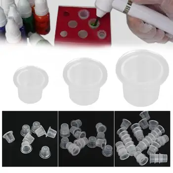 

Permanent Makeup 1000Pcs Tattoo Ink Cup Plastic Pigment Holder Permanent Makeup Supplies Tattoo Supplie