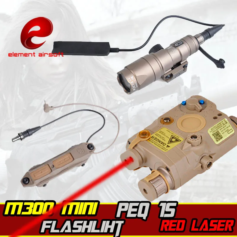 EX191EX072NE04040DE Элемент страйкбол surefir M300 MINI Wapen light IR Laser PEQ 15 Rifle Arma двойной контроль лазерный прицел тактический фонарик для оружия - Цвет: EX191EX072NE04040DE