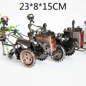 

Handmade Metal Wrought Vintage Iron Tractor Model Restaurant Desktop Decoration Craft Gift Furnishing Articles