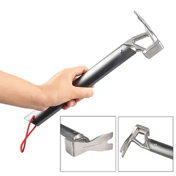 

Outdoor Camping Tent Hammer Mountaineering Hiking Stainless Steel Nail Puller