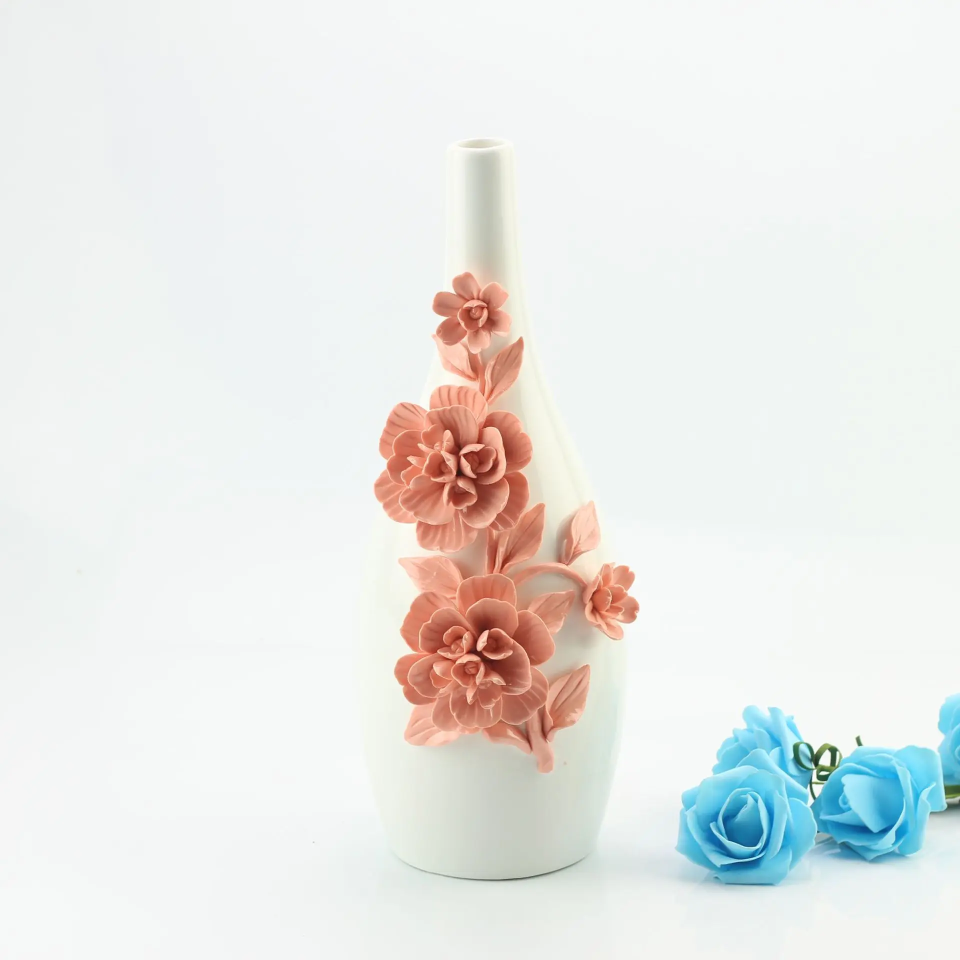 

Ceramic Crafts Vase Decoration Varved European Style Flower Holder Simple Ceramic Ornament Creative