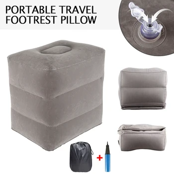 

Portable Inflatable Travel Footrest Pillow Kids Flight Sleeping Footrest Pillow Resting Pillow on Airplane Car Bus Foot Rest Pad
