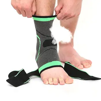3D Sport Ankle Brace Protector Compressie Enkel Ondersteuning Pad Elastische Nylon Strap Brace Voor Voetbal Basketbal Brace Ondersteuning