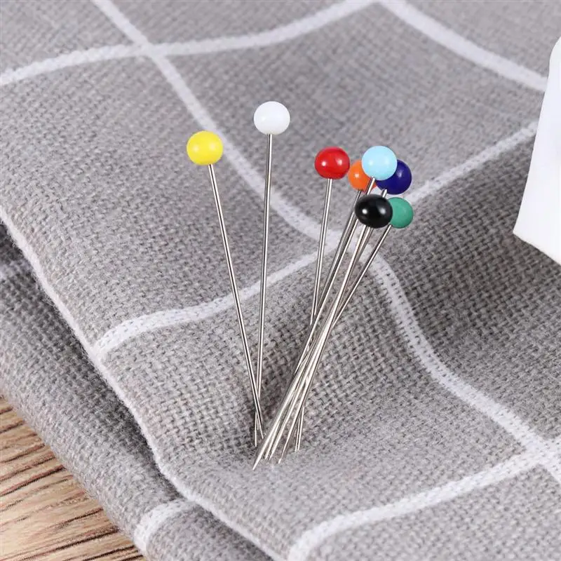 250pcs Glass Head Pins Multicolor Sewing Pin For Diy Sewing Crafts (4mm Head  + 34mm Pin) - Pins & Pincushions - AliExpress