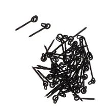50 Pieces Steel Carp Fishing Boilies Screw with Elliptical Ring Bait Tool Rigs Carp Fishing Tackle Accessory