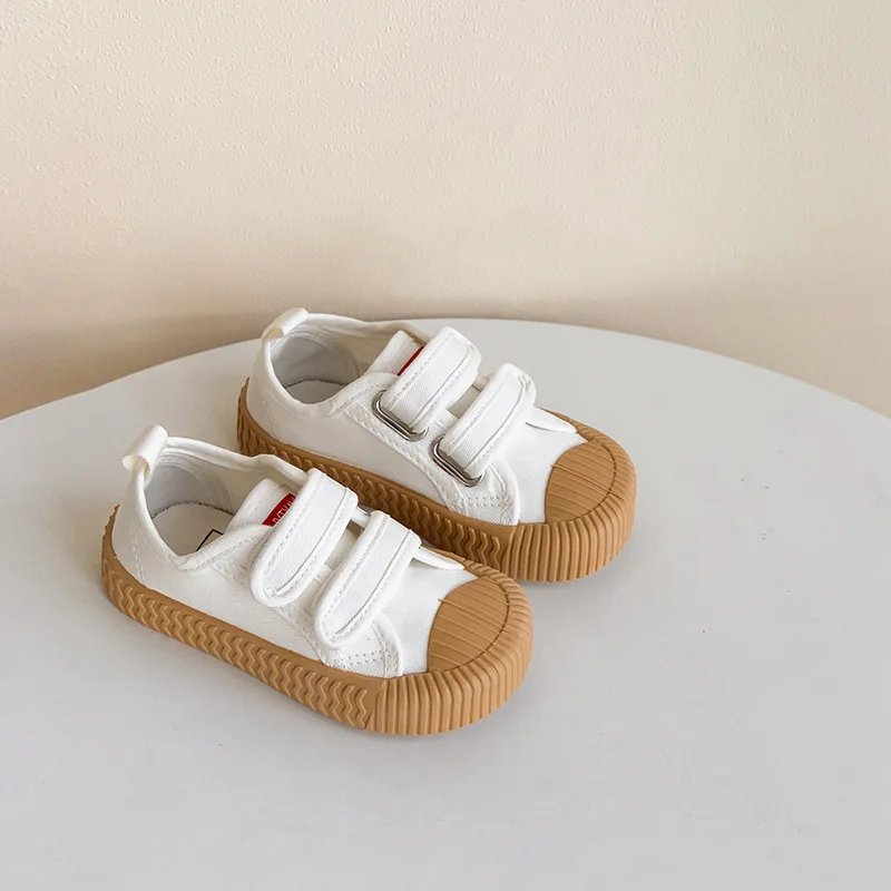 Children Canvas Shoes for Boys and Girls Spring  Autumn Hook and Loop Shoes Soft Bottom Breathable Toddler Baby Biscuit Shoes best children's shoes Children's Shoes