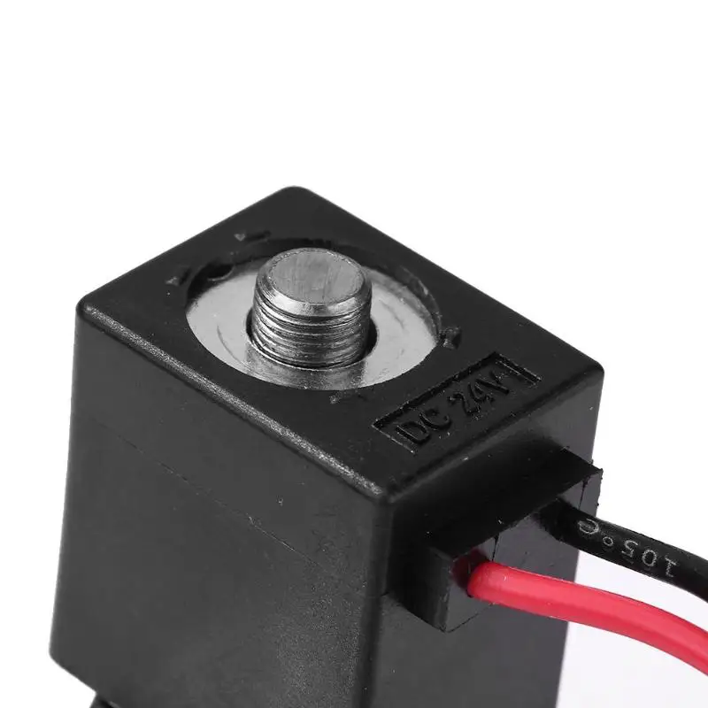 DC24V алюминиевый электромагнитный клапан 2 способа прямого действия N/C нормально закрытый клапан