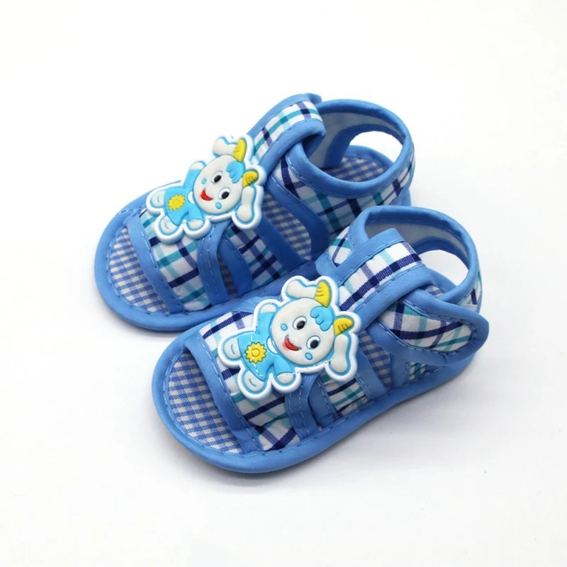 0-18M Cute Cotton Baby Sandals Infant Kid Girl Soft Sole Crib Toddler Summer Newborn Shoes