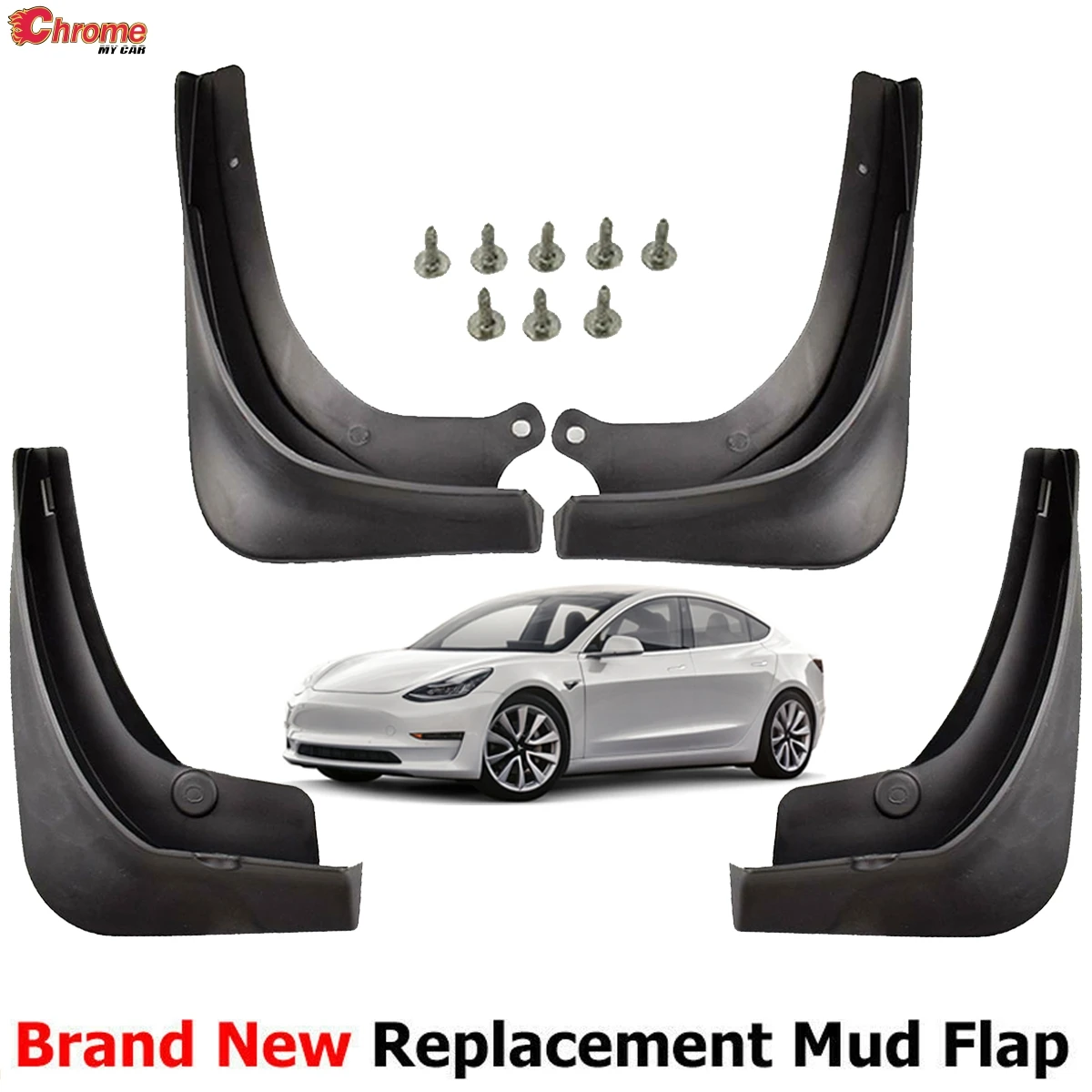

Mud Flaps For Tesla Model 3 2019 2018 2017 2016 Mudflaps Splash Guards Mudguards Front Rear Sport Car Accessories