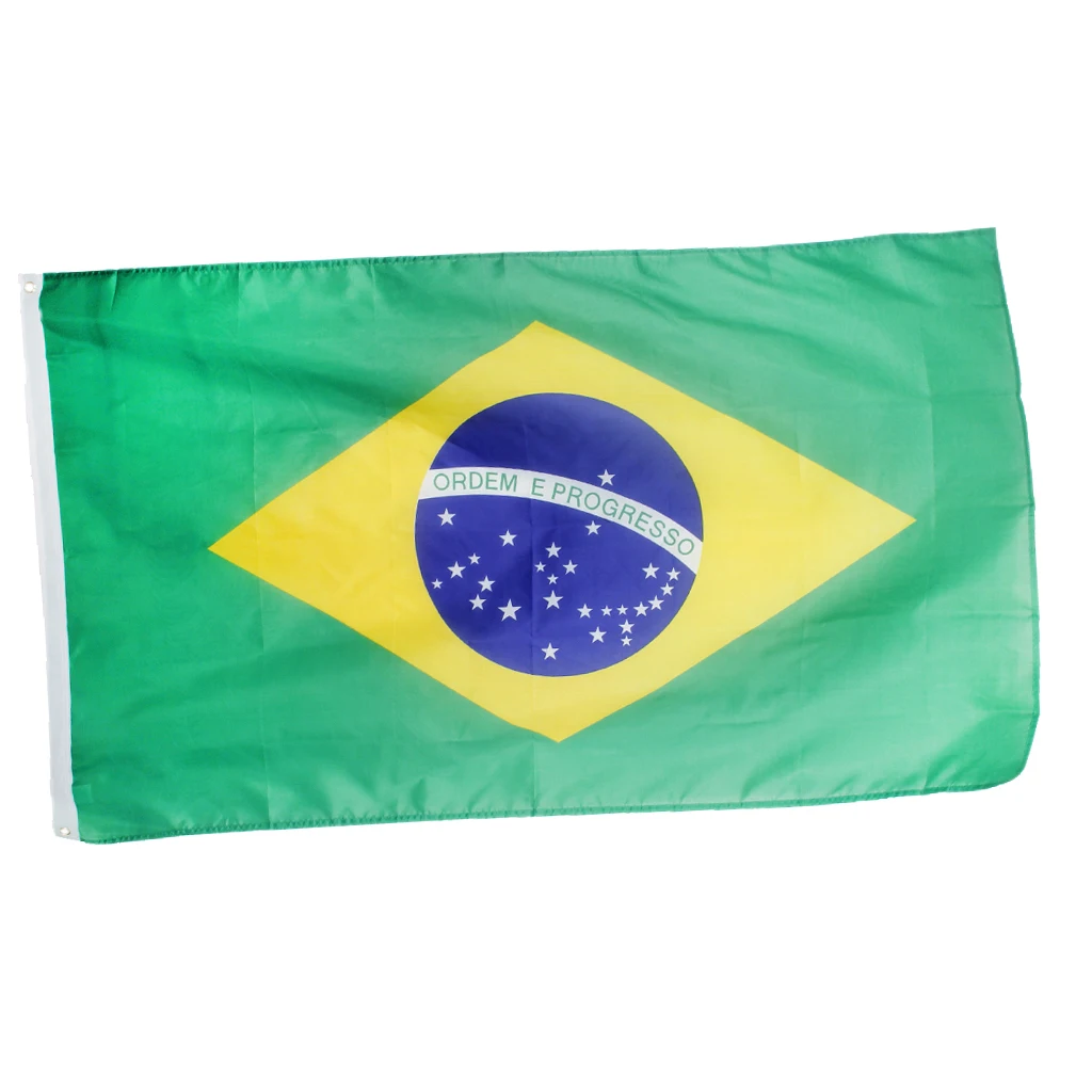 Large Brazil National Flag Brazilian Football Banner 150*90CM / 5*3FT Festival Supply
