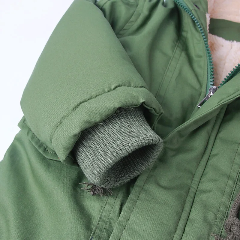 COOTELILI/Бархатная парка зимняя куртка для мальчиков, пальто модная детская зимняя одежда для мальчиков Теплая Флисовая зимняя верхняя одежда