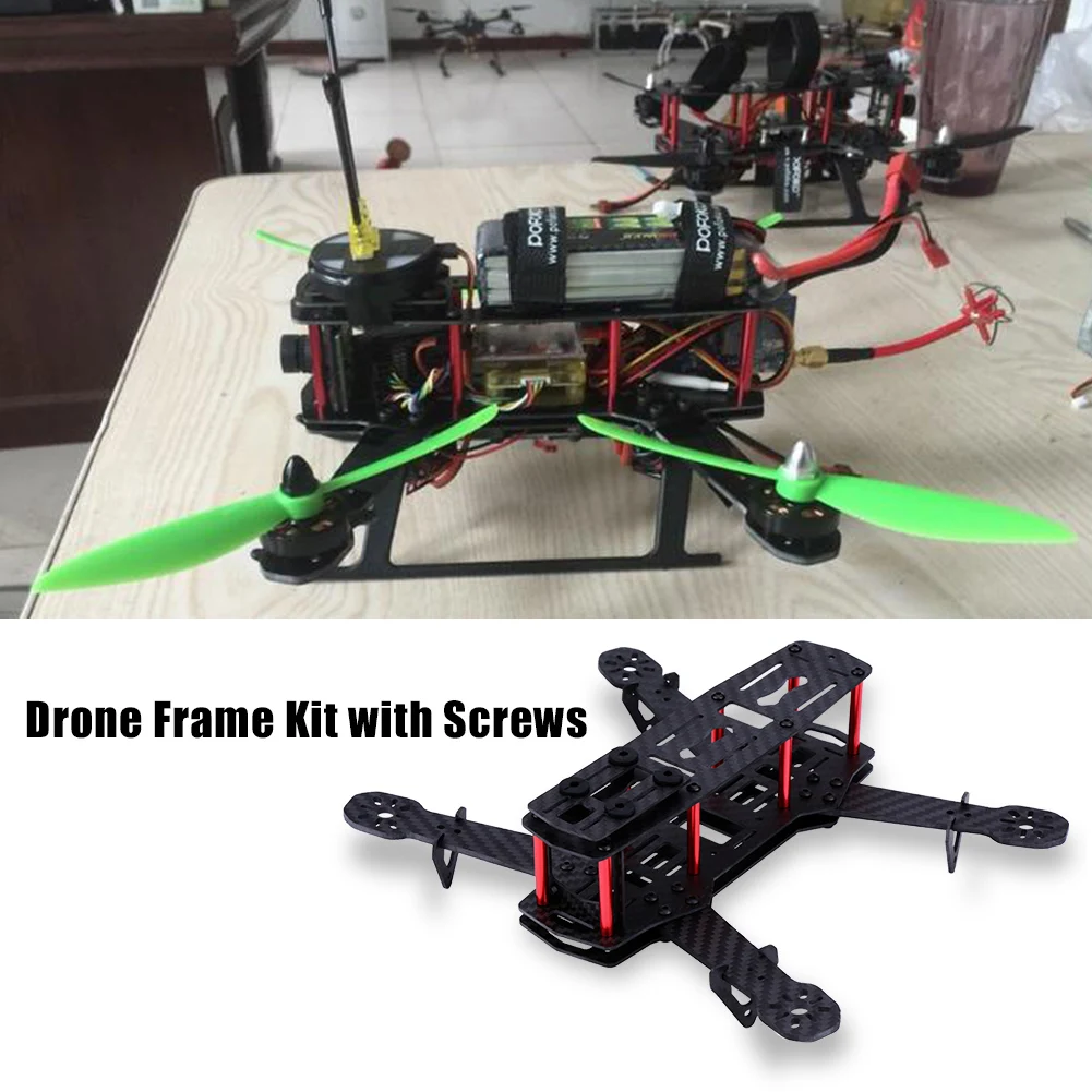 250 мм Колесная база Mini FPV Frame Kit Carbon Fiber CF Rack для DIY гоночного дрона квадрокоптера 4/5/6