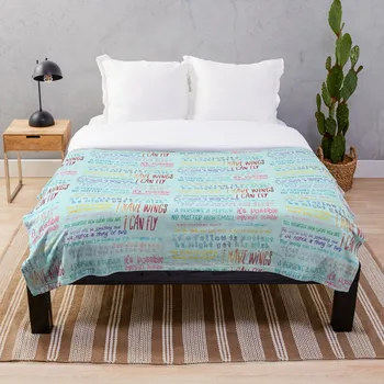 

Seussical Quotes Set Throw Blanket Soft Sherpa Blanket Bed Sheet Single Knee Blanket Office Nap Blanket