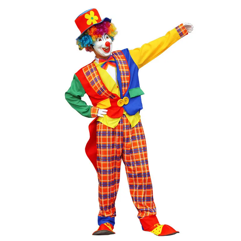 Beste Umorden Halloween Kostuums Volwassen Grappige Circus Clown Kostuum Naughty Joker Nar Uniform Fancy Dress Cosplay Voor Mannen Vrouwen