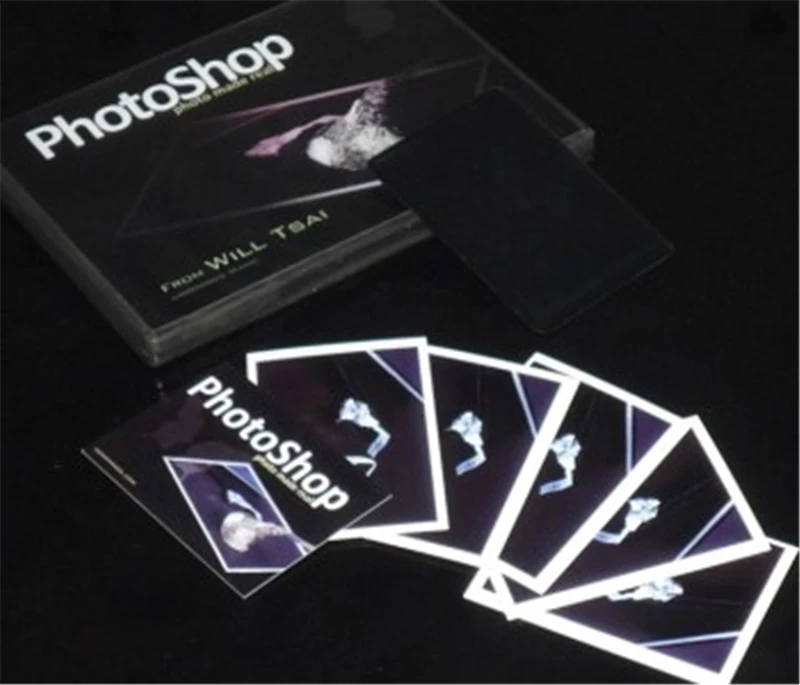 PhotoShop (Props And DVD) By Will Tsai And SansMinds Close Up Street Mentalism Classic Card Magic Tricks Magic Props 1set close up street magic show props key into the bottle will deform the key easy to learn magic toys