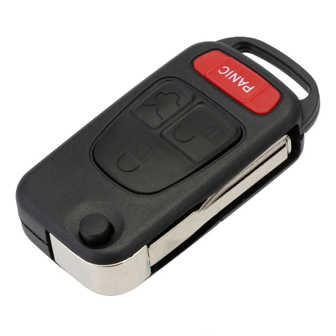 New Arrival 1pc 4 Button Flip Remote Key Fob Case Shell For Mercedes Benz ML320 ML55 AMG