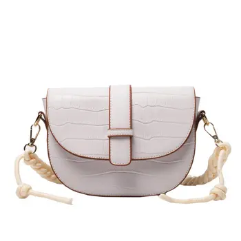 

Ladies Fashion Shoulder Bag Lightweight PU Leather Female Messenger Bag Small Unique Youth Daily Bag Stone Pattern Solid Color