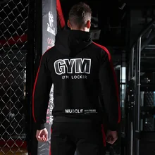 Осень и зима стиль Европа и Америка Мужчины Фитнес свитер Спорт на открытом воздухе повседневная молния Hoodle спортивная одежда пальто Мужская