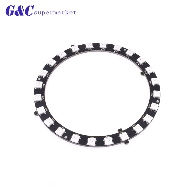 RGB LED Ring - 24 x WS2812 5050 RGB LED with Integrated Drivers TOP diy electronics