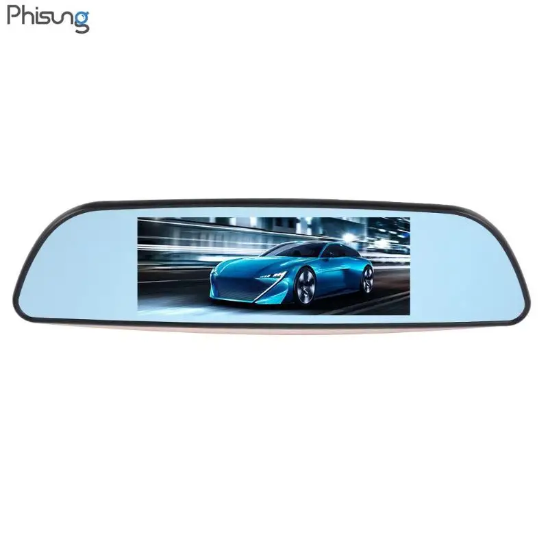Автомобильный видеорегистратор 140 градусов 3G Android Dashcam gps Nav 6,86 дюймов ips зеркало заднего вида с микрофоном зеркало заднего вида циклическая запись - Название цвета: without TF