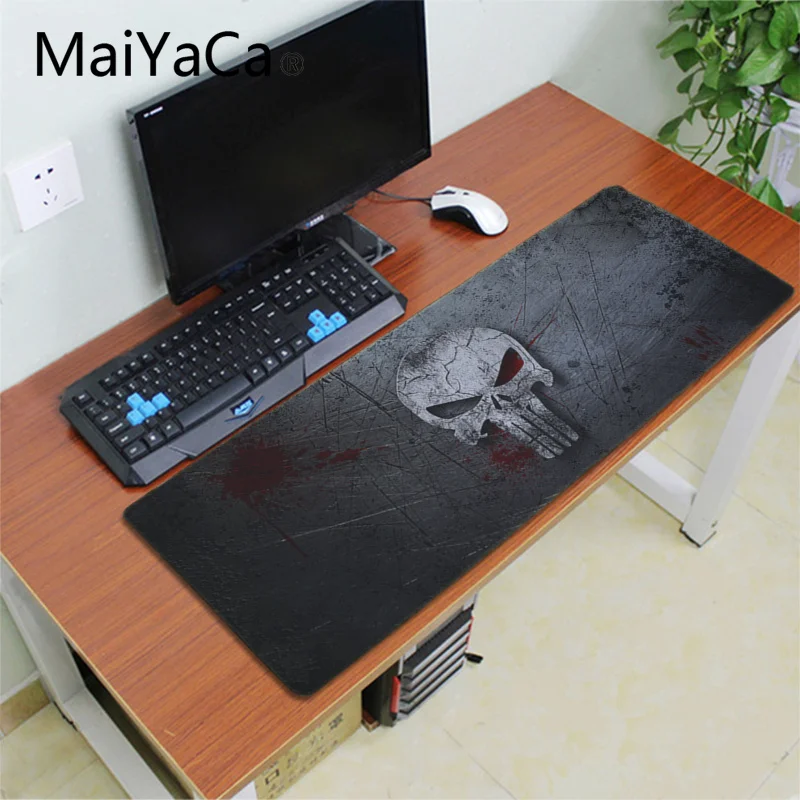 Игровой коврик для мыши Maiyaca с логотипом черепа игровой клавиатура ноутбук