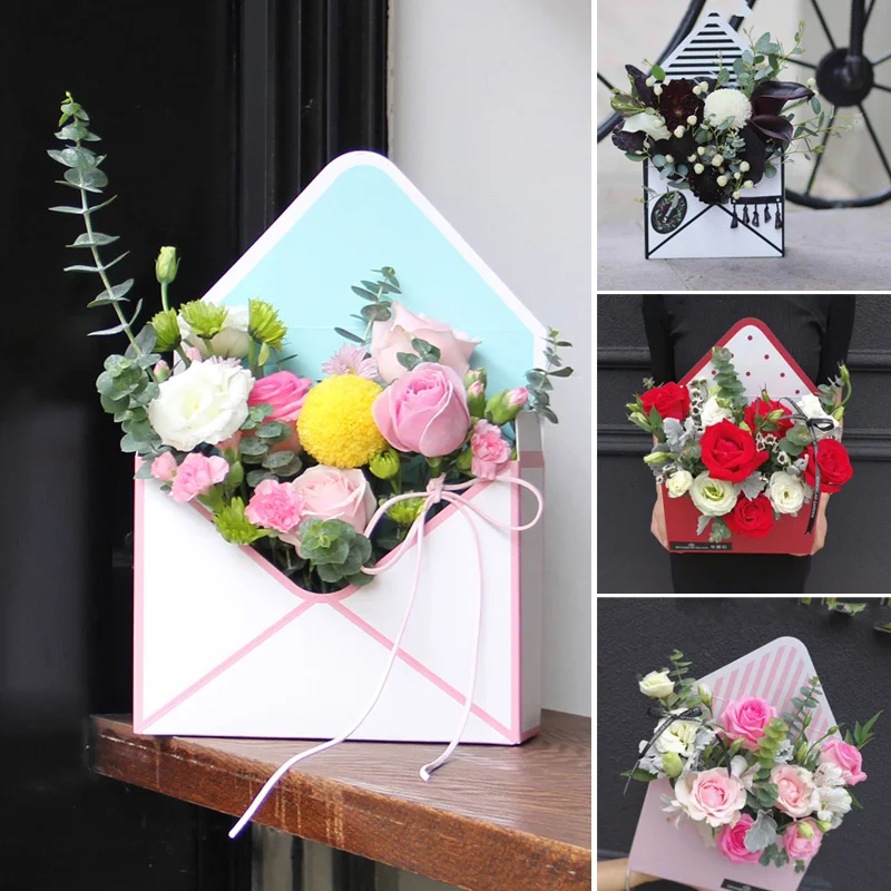 

30*20*14Cm Mini Creative Envelope Fold Flower Box Flowers Box Material Rose Decoration Gift Box Flower Making Hand
