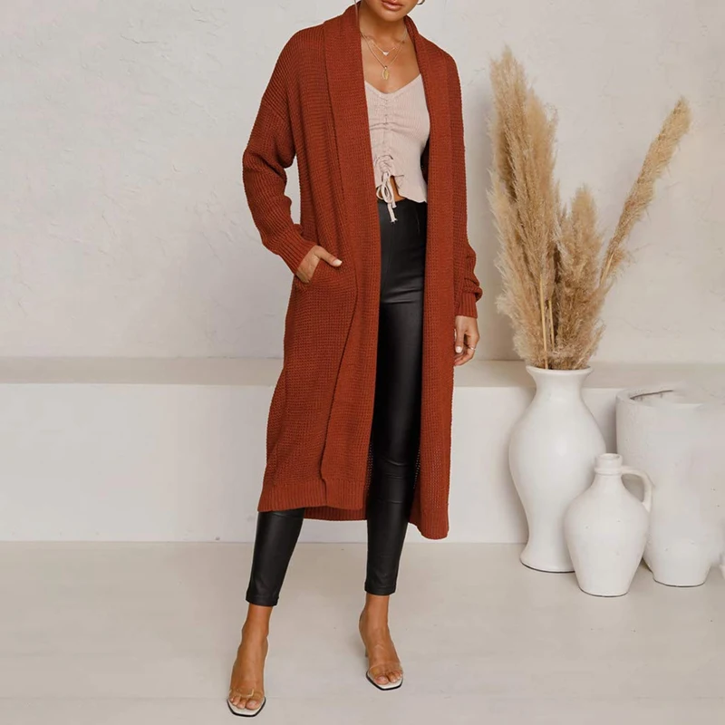 

Laamei 2020 Oversize Long Sweater Outfits Cardigans Jacket Coat New Women Sweater Korean Cardigan Jacket Coat Outwear Tops