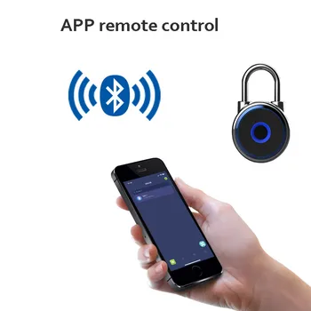 

Keyless Bluetooth Smart Fingerprint Waterproof Lock APP Fingerprint Unlock Anti-Theft Security Padlock Door Cabinet Padlock