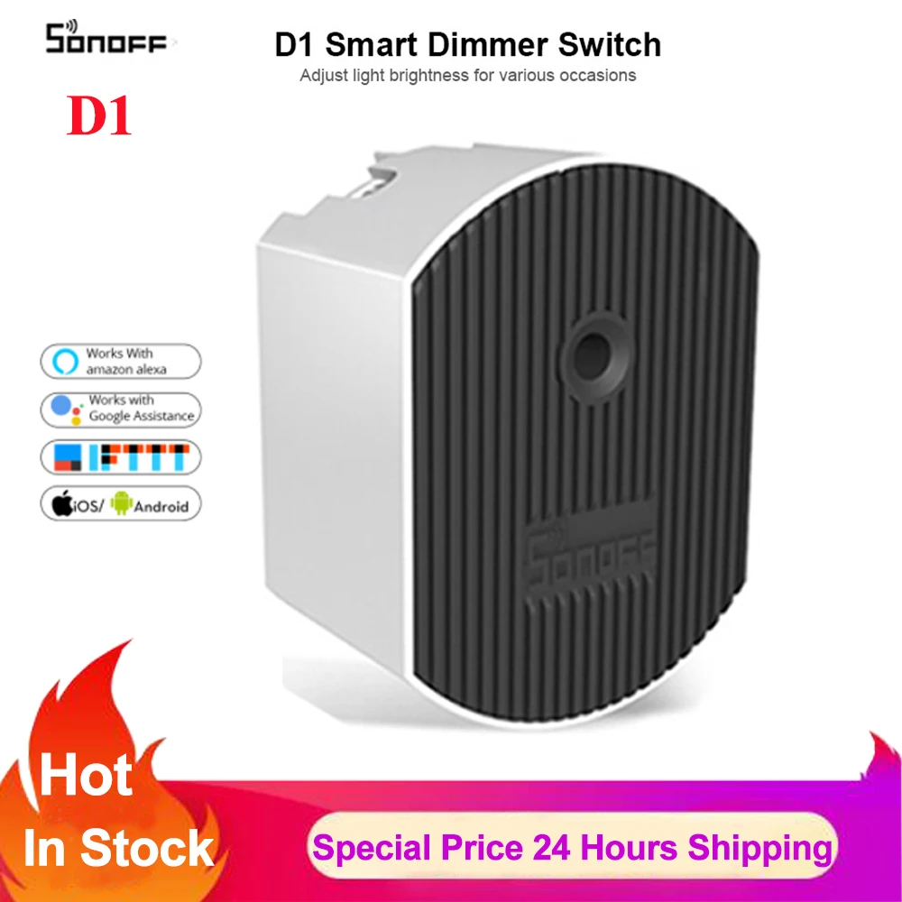 Sonoff d1 inteligente interruptor dimmer wi fi sem fio inteligente temporizador de automação residencial diy interruptor via ewelink app trabalho com alexa casa do google|Módulos de automação residencial| - AliExpress