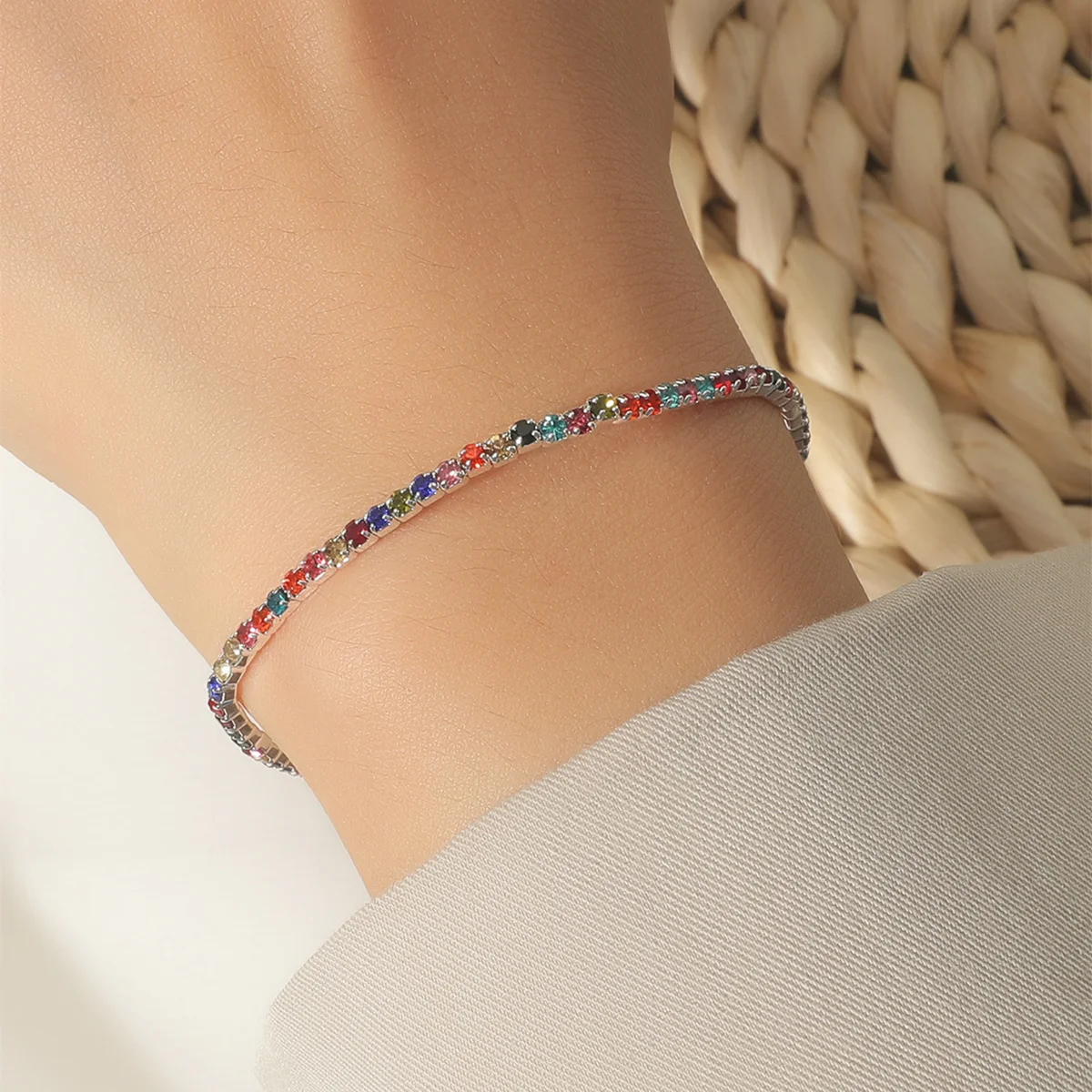 Ladies Transparent Shiny Crystal Bracelet 27 Colors Full Rhinestone Elastic Bracelet Women Wristband Gift 1Pieces crystal quartz bracelet crystal bracelet zircon bracelet stone bead bracelet natural stone bracelet beaded bracelet