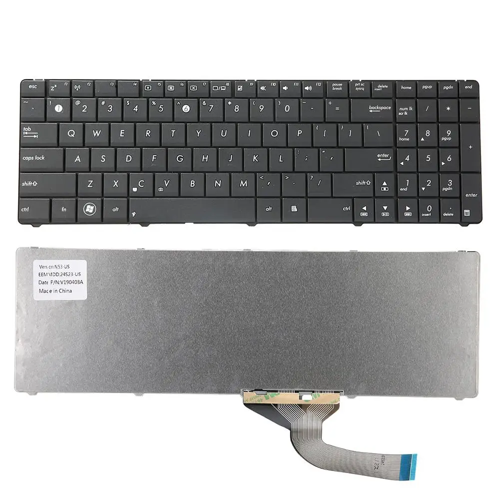 

Replacement Keyboard Keypad US Standard Black Color Laptop Replacement Keyboards for ASUS K53U K53Z K70 K53 N53 N73S N73T N61