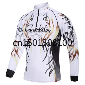 

New Brand Gamakatsu Fishing Shirts Outdoor Sport Quick Dry Mens Fishing Clothes Plus Size Anti Uv Cycling Fishing Clothing