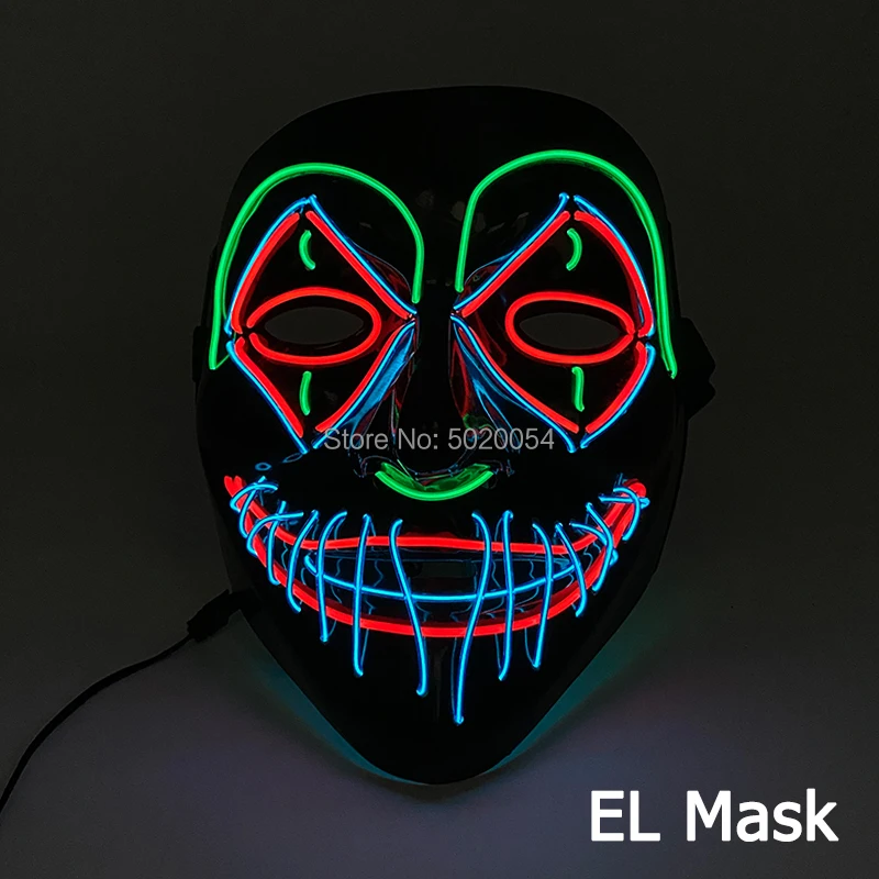 Anime Costumes Hot Sales LED Mask Glowing Halloween Party Mask Rave Mask Carnival Party Costume DJ Party Light Up Masks Anime Cosplay Props spider woman costume