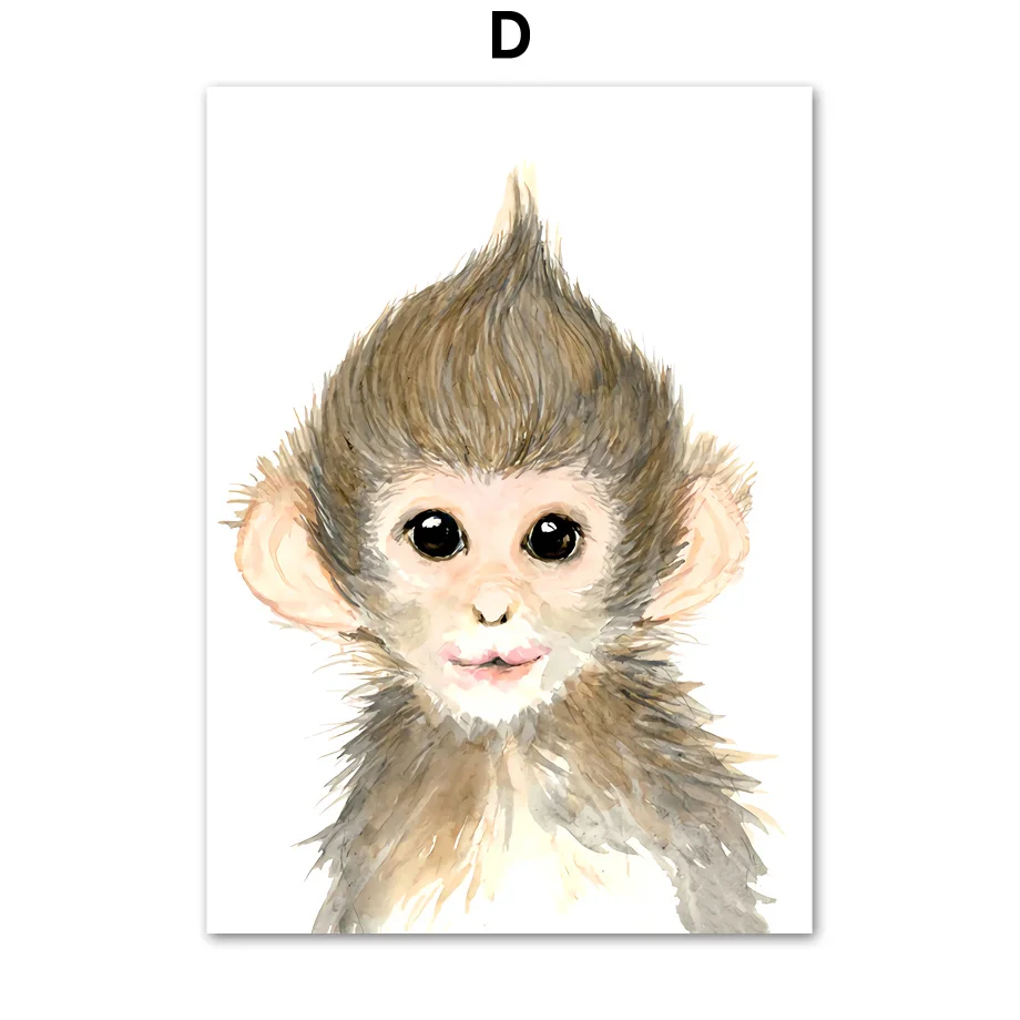 Elephant-Zebra-Fox-Rabbit-Bear-Owl-Giraffe-Wall-Art-Canvas-Painting-Nordic-Posters-And-Prints-Wall (3)