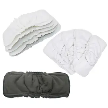 

5 Pcs Reusable Liners for Baby Cloth Diapers 3 Layer Inserts Infant Nappy Mat