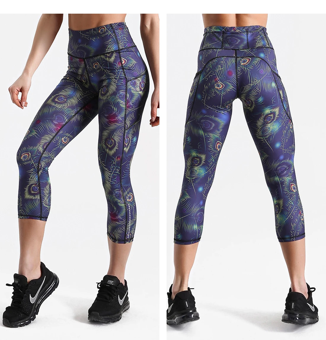 compression leggings Crazy Sales Printed Legging Fitness Black Push Up Mesh Leggins Sexy High Waist Legins Workout Jeggings spanx faux leather leggings
