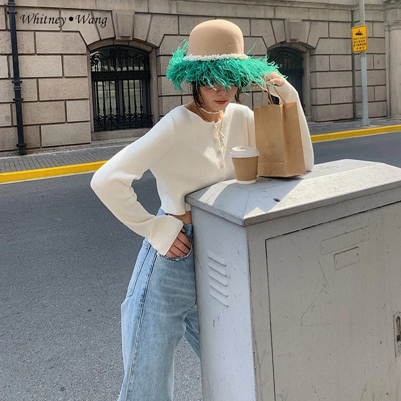 WHITNEY WANG осень зима модная уличная одежда дизайнерский стиль Жемчуг Бисероплетение Перья шерсть Панама шляпа для женщин Стильные Шапки