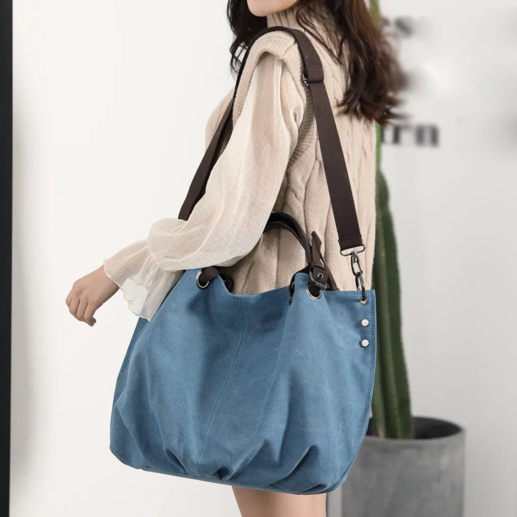 Модная женская сумка высокого качества многофункциональная Большая вместительная Холщовая Сумка на плечо дорожная сумка через плечо