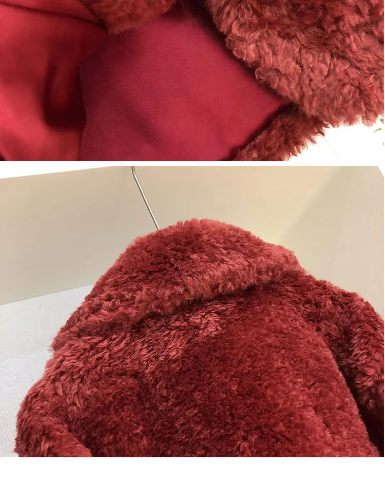 Autumn And Winter New Products Teddy Bear Thick Warm Composite materials Fur Coat Korean-style Fashion Debutante Elegant S