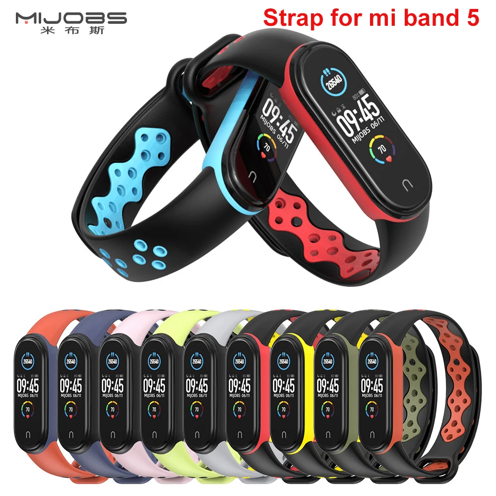 

Sport Strap for xiaomi mi band 5 Silicone Wristband Bracelet for Mi Bend 5 Belt Replacement Smartband for Miband 5 xaomi