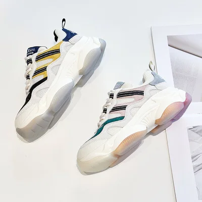 Colorful Women Chunky Sneakers Fashion Casual Shoes Woman Breathable Mesh Flats Platform Tenis Basket Sneakers Chaussure Femme