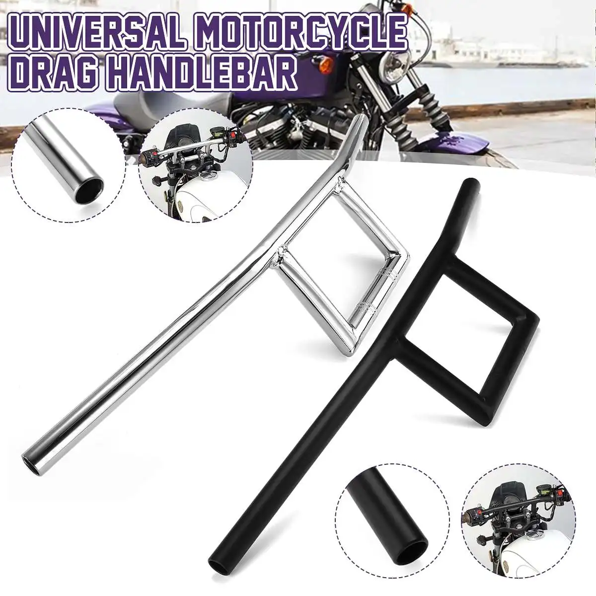 Мотоцикл 22 мм 7/" Руль Ретро Винтаж ручка бар скутер Мотокросс для Harley/Suzuki/Honda CG125
