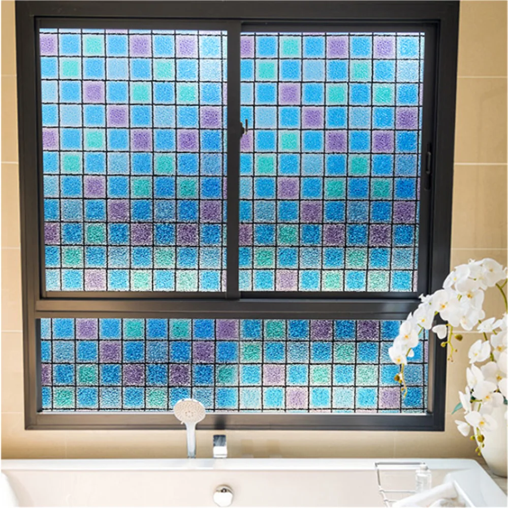 WXSHSH Window Privacy Self-adhesive Film Static Window Clings Vinyl Decor Window Sticker for Glass Door Home Heat Control Anti