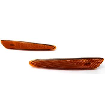 

Front L&R Driver passenger Side Marker Light Turn Signal Lamp For Chevy Corvette C6 05-12 Amber GM2551196, GM2550196