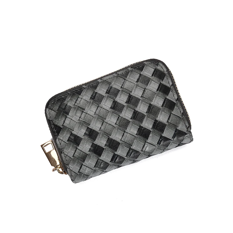 black Роскошный дизайнерский кошелек Botte с узором GA Mini, мужской женский кошелек с отделением для карт из искусственной кожи, модные маленькие классические сумки для монет - Цвет: black