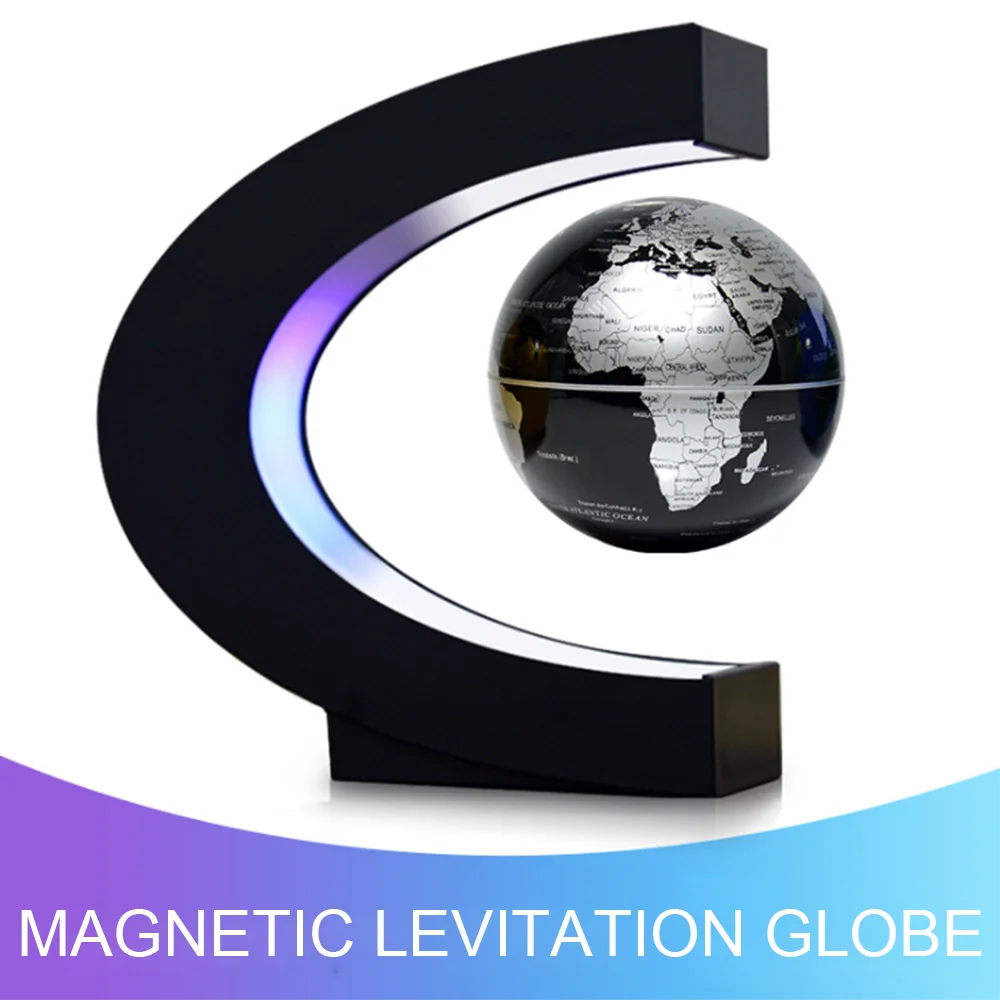 

Magnetic Levitation 3D Printing Globe Creative Gift Ornaments 3 Inch C-Shaped Magnetic Field Suspension Technology Ornaments