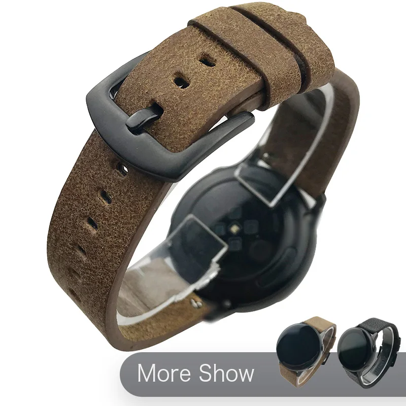 

For Samsung Galaxy Watch 42 46mm Watchband Luxury Genuine Leather Strap For Active Gear S3 Huawei GT 20 22mm Wrist Band Bracele