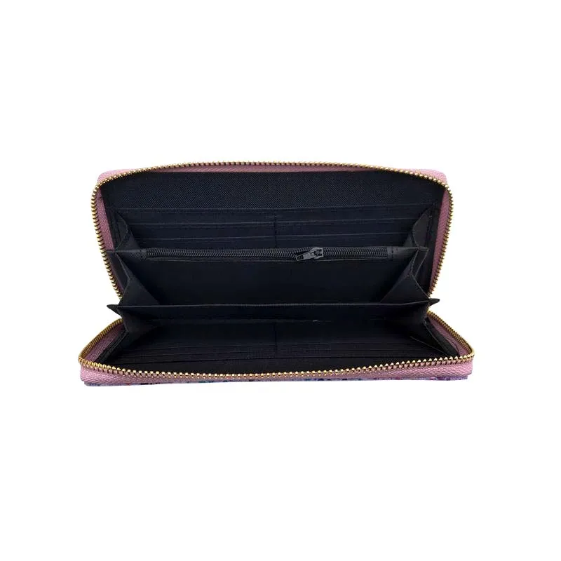 KANDRA New Mottle Women's Wallet Long Design Soft Leather Ladies Floral Clutch Purses Card Holder Phone Pocket Coin Purse Gift