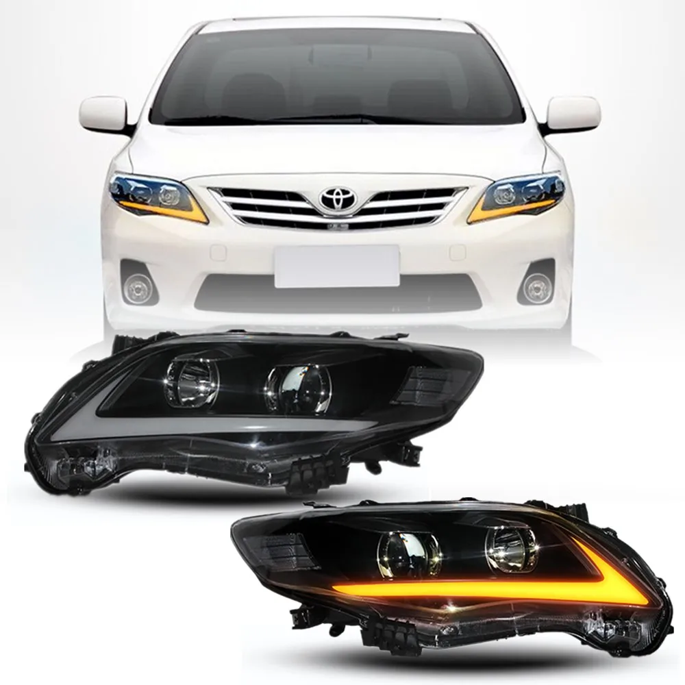 

2pc Car Led Headlight Assembly For Toyota COROLLA 2011 2012 2013 Led Headlamp 12V With DRL Turn Signal Light