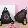 New Winter 3-in-1 Women Backpack Ladies Casual Embroidery Flowers Chest Bag Washed Soft Leather Women Shouldr Bag Mochila Mujer ► Photo 2/6
